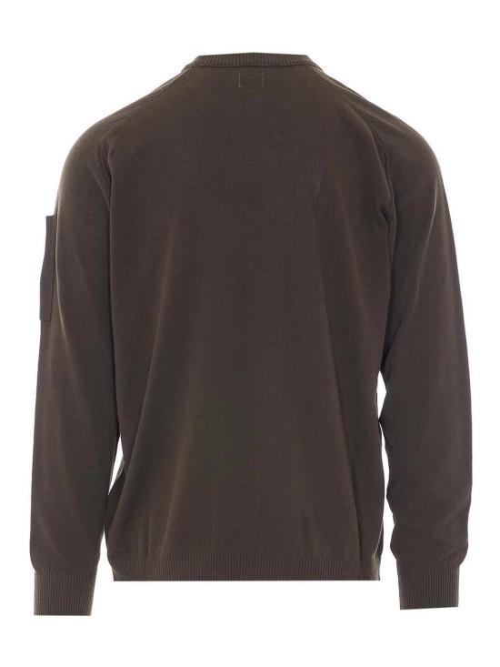 26SS 씨피 컴퍼니 코튼 크레이프 크루넥 렌즈 스웨터 20CMKN105A006323O683 Green - C.P. COMPANY