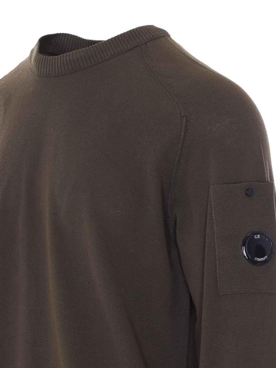 26SS 씨피 컴퍼니 코튼 크레이프 크루넥 렌즈 스웨터 20CMKN105A006323O683 Green - C.P. COMPANY