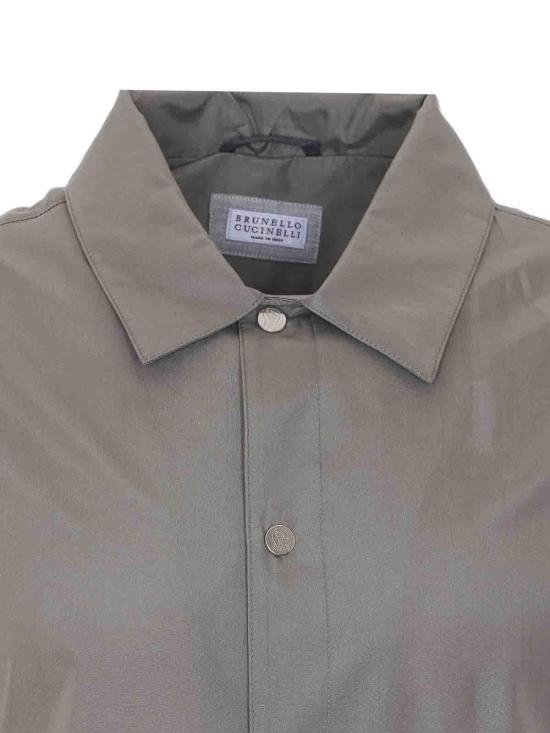 26SS 브루넬로 쿠치넬리 언라인드 멤브레인 실크 블루종 MZ4216541C965 Grey - BRUNELLO CUCINELLI