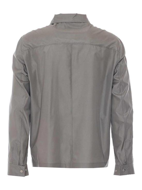 26SS 브루넬로 쿠치넬리 언라인드 멤브레인 실크 블루종 MZ4216541C965 Grey - BRUNELLO CUCINELLI