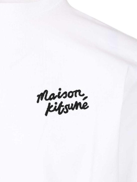 26SS 메종키츠네 핸드라이팅 컴포트 티셔츠 MM00126KJ7025M186 White - MAISON KITSUNE