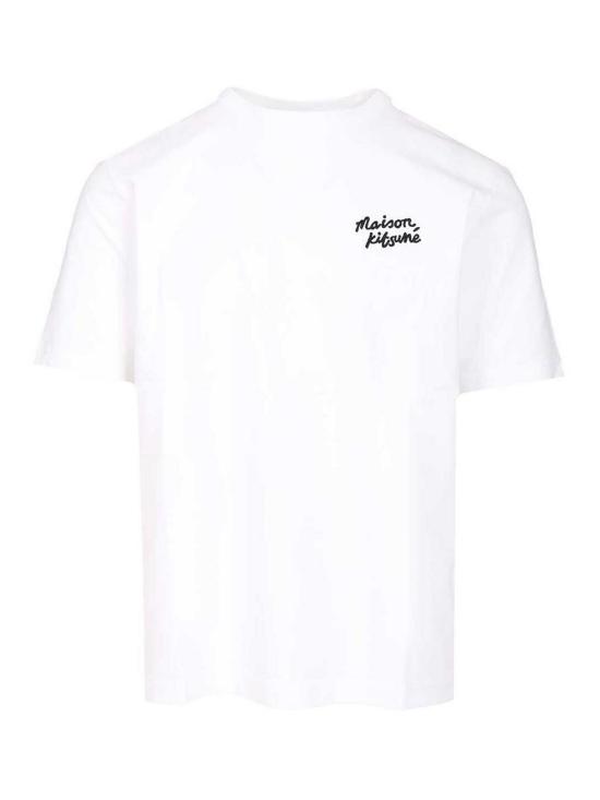 26SS 메종키츠네 핸드라이팅 컴포트 티셔츠 MM00126KJ7025M186 White