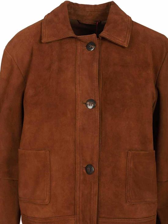 26SS 막스마라 스튜디오 가죽 자켓 26164410216E15 Brown - MAX MARA STUDIO