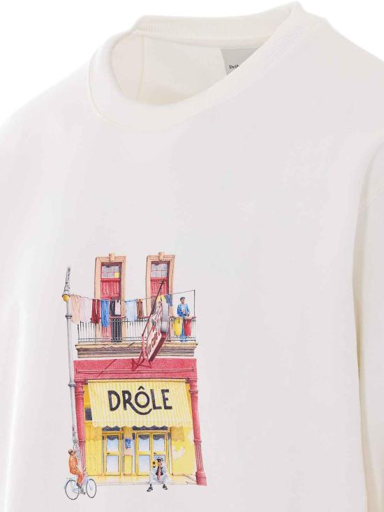 26SS 드롤드무슈 긴팔 티셔츠 SW201CO127OW White - DROLE DE MONSIEUR