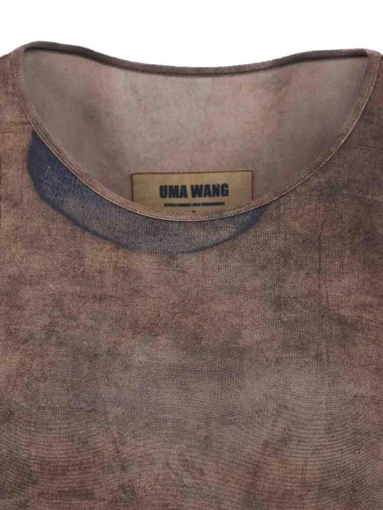 26SS 우마 왕 반팔 티셔츠 UW1033UW063 Brown - UMA WANG