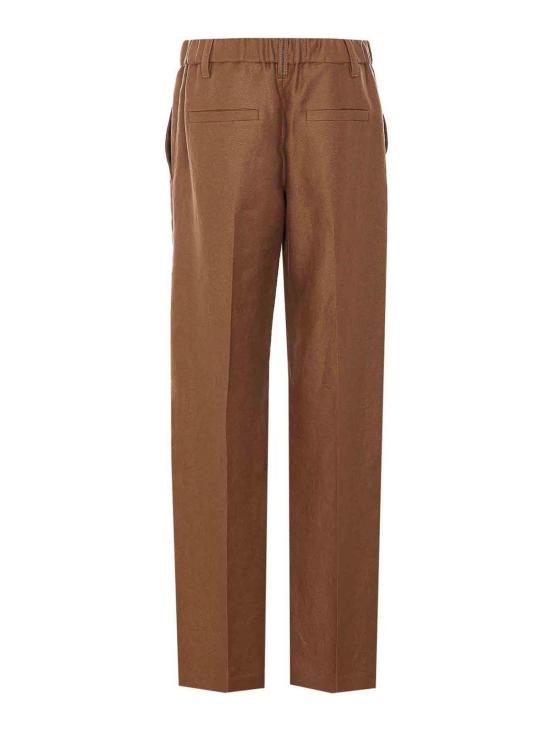 26SS 브루넬로 쿠치넬리 스트레이트 팬츠 MH527P9198C9850 Brown - BRUNELLO CUCINELLI