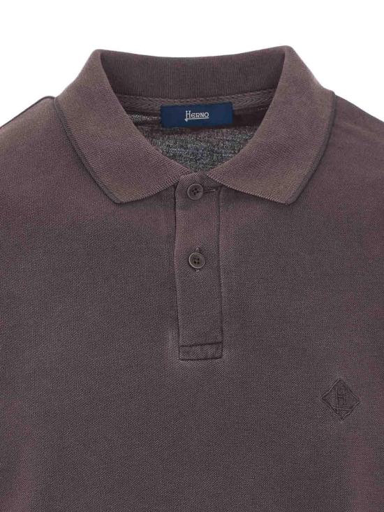 26SS 에르노 로고 폴로 티셔츠 JPL00134U540068800 Brown - HERNO