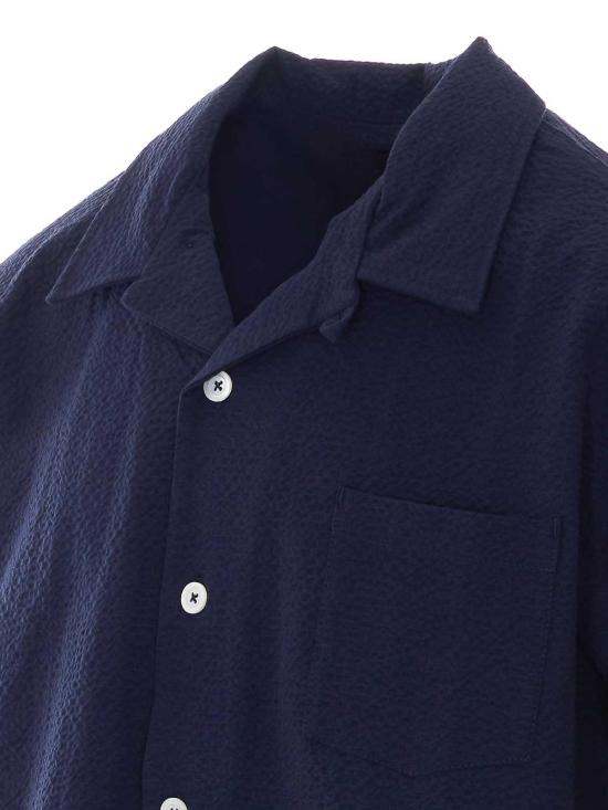 26SS 하울린 반팔 셔츠 COCKTAILSHIRTCRISPYSEERSUCKERNAVY Blue - HOWLIN