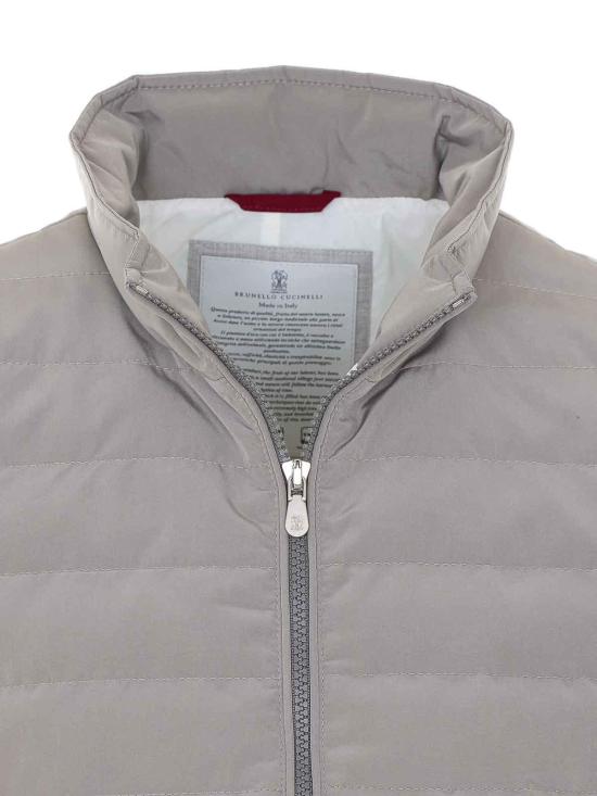 26SS 브루넬로 쿠치넬리 나일론 다운 베스트 MM4791451CFA27 Grey - BRUNELLO CUCINELLI