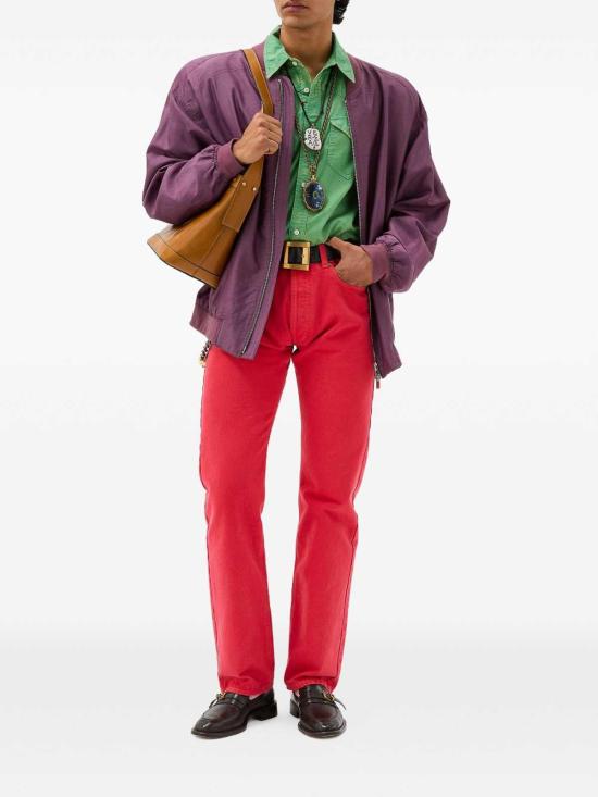 26SS 베르사체 스트레이트 팬츠 10241301A178711DA80 Red - VERSACE