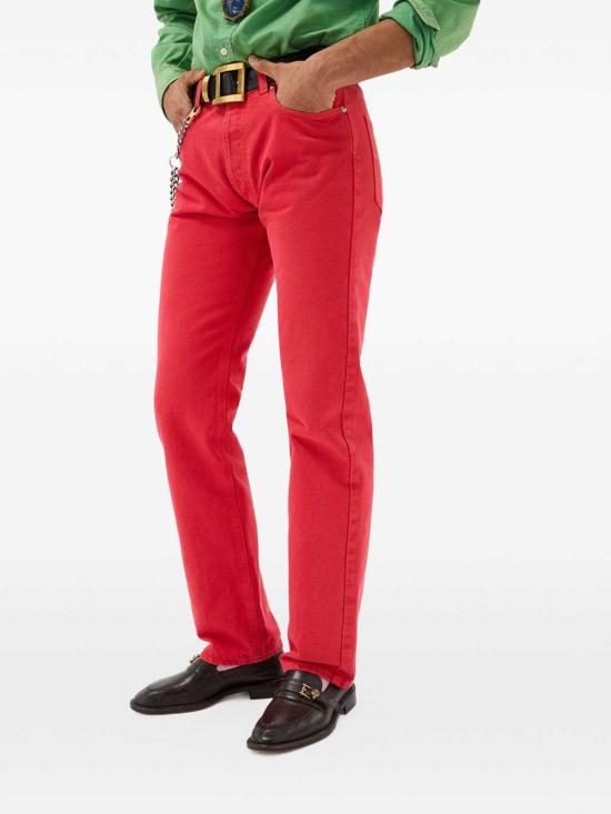 26SS 베르사체 스트레이트 팬츠 10241301A178711DA80 Red - VERSACE