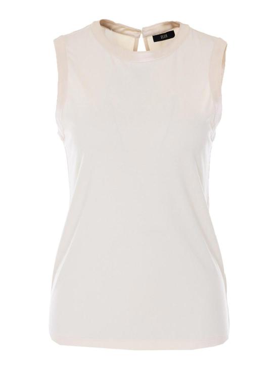 26SS 엘레 민소매 티셔츠 0330AVORIO White