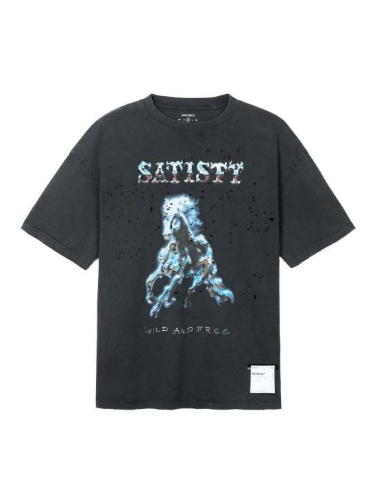26SS 새티스파이 모스테크 티셔츠 1100600A16 Black