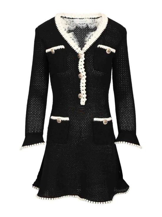 26SS 셀프 포트레이트 미디 원피스 SS26086SABLACK Black