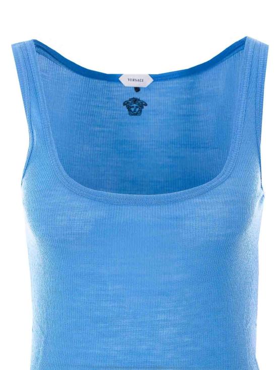 26SS 베르사체 민소매 티셔츠 10236981A175481V440 Blue - VERSACE