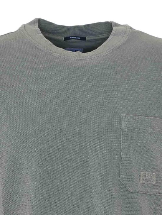 26SS 씨피 컴퍼니 24/1 피케 피그먼트 다이드 숏슬리브 티셔츠 20CMTS173A005527S921 Grey - C.P. COMPANY