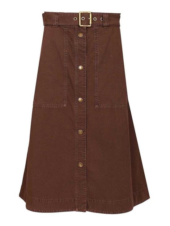 26SS 몽클레어 미디 스커트 L10932D00034M9731458 Dark Red