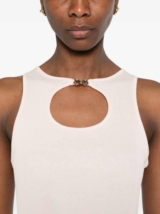 26SS 트윈셋 민소매 티셔츠 261TT228013144PEARLROSE Nude Neutrals - TWINSET
