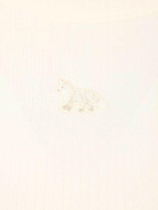 26SS 메종키츠네 베이비 폭스 리브드 피티드 반소매 티셔츠 OW00124KJ01340383 White - MAISON KITSUNE