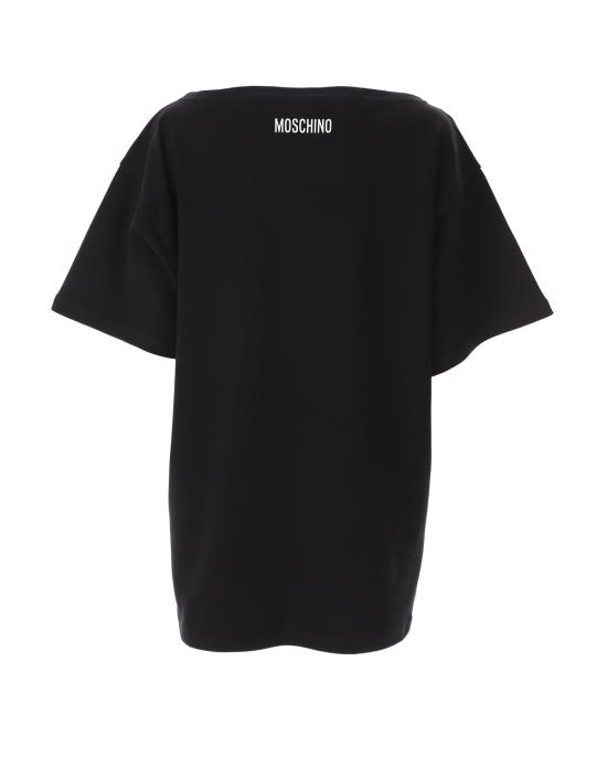  모스키노 반팔 티셔츠 0703 0442 4555 NERO BIANCO - MOSCHINO