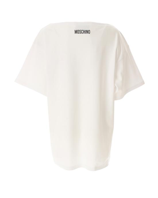  모스키노 반팔 티셔츠 0703 0442 1001 BIANCO NERO - MOSCHINO