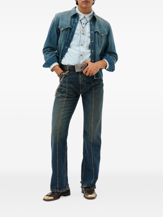 26SS 베르사체 데님 셔츠 10244791A17873 1DA40 BLUE - VERSACE