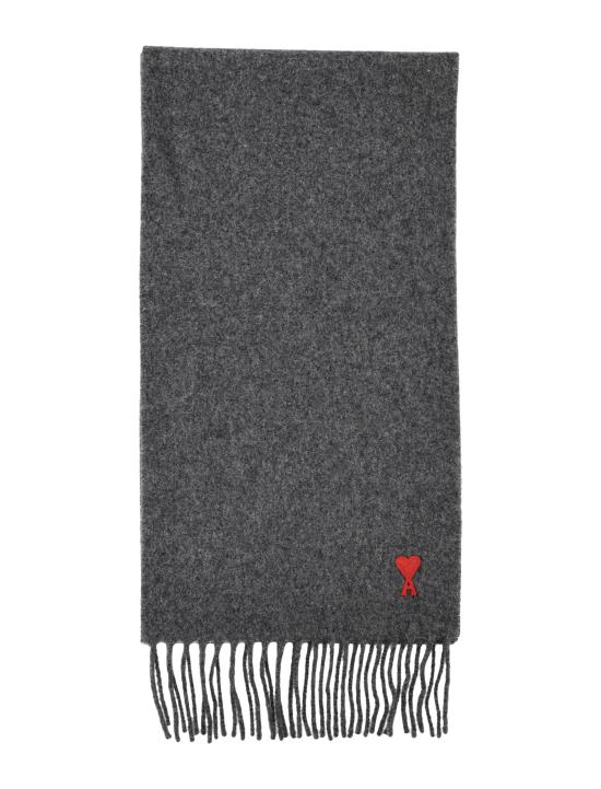 26SS 아미 스몰 하트 로고 울 클래식 머플러 BFUSF405334 061 GREY