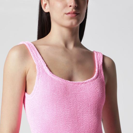 26SS 훈자 지 원피스 수영복 SQUARENY BU PINK - HUNZA G