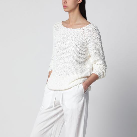 26SS 던스트 긴팔 티셔츠 UDSW6B225CO IV WHITE