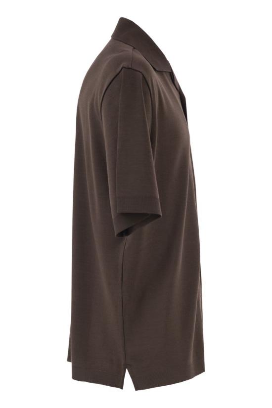26SS 에르노 반팔 셔츠 CM000017U52059 8800 DARK BROWN - HERNO