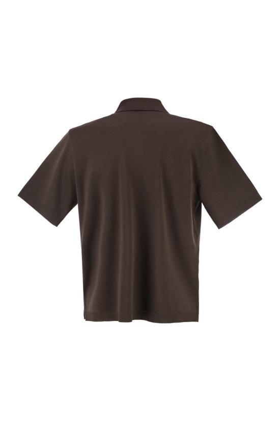 26SS 에르노 반팔 셔츠 CM000017U52059 8800 DARK BROWN - HERNO