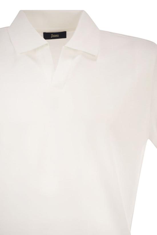 26SS 에르노 폴로 티셔츠 JV000004U52059 1000 WHITE - HERNO
