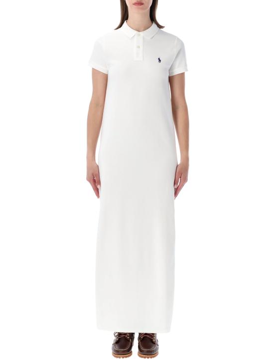 26SS 폴로 랄프로렌 코튼 메시 폴로 드레스 211968291 001 WHITE