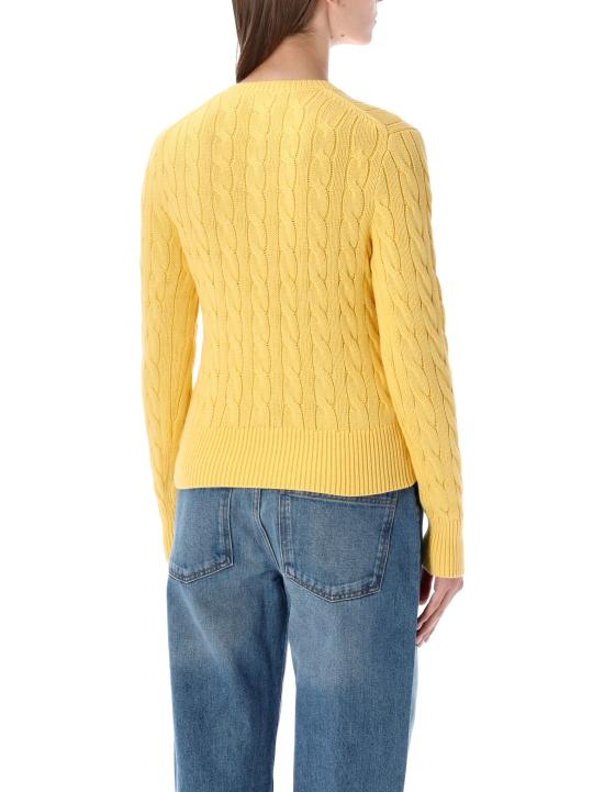 26SS 폴로 랄프로렌 폴로 자수 케이블 니트 가디건 211971868 507 BEACH YELLOW - POLO RALPH LAUREN