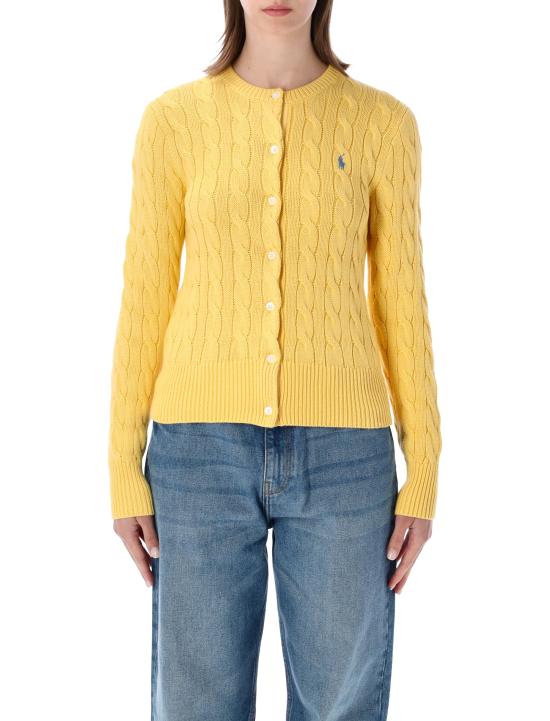 26SS 폴로 랄프로렌 폴로 자수 케이블 니트 가디건 211971868 507 BEACH YELLOW