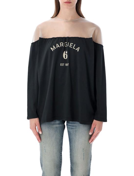 26SS MM6 메종마르지엘라 긴팔 티셔츠 S62GD0213M20108 900 BLACK