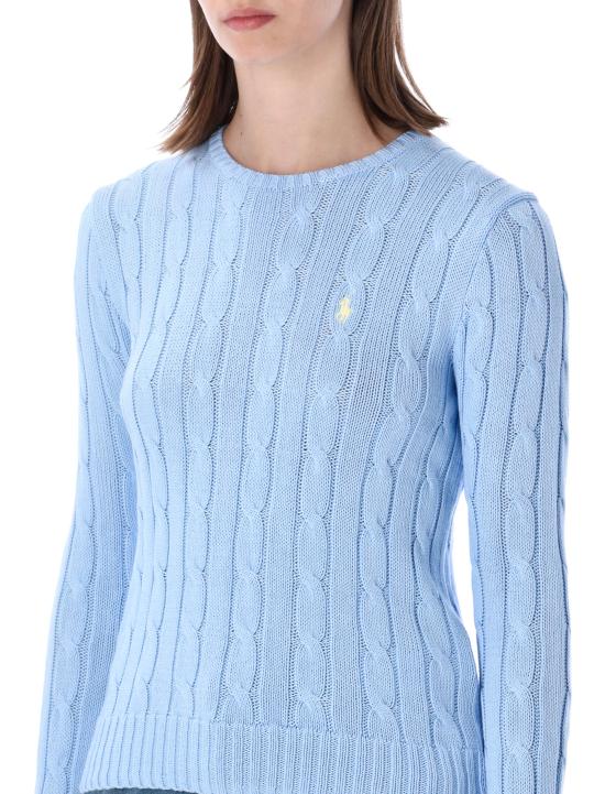26SS 폴로 랄프로렌 포니 로고 피마코튼 케이블 니트 스웨터 211971869 512 BABY BLUE - POLO RALPH LAUREN