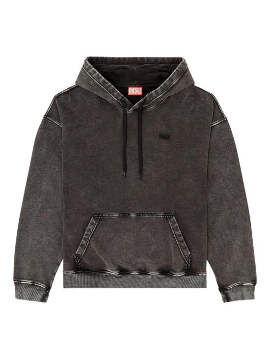 26SS 디젤 s-boxt-hood-den 후드티셔츠 A19325 0KIBZ9XXA CHARCOAL