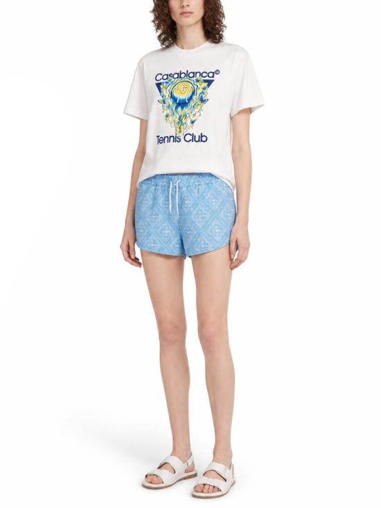 26SS 카사블랑카 반팔 티셔츠 WSP26JTS046 02TENNISCLUBICON WHITE - CASABLANCA