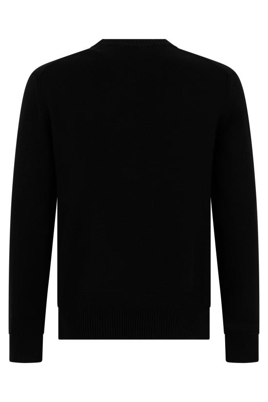 26SS 몽클레어 로고 패치 코튼 스웨터 L10919C00014M1367999 black - MONCLER