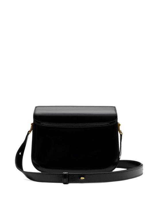 26SS 아미 스몰 하트 로고 글레이즈드 레더 파리 백 ULL717AL0139001 BLACK - AMI