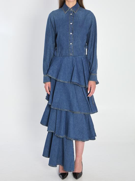 25FW 알라이아 데님 셔츠 AA9C0988D004B505 BLUE - ALAIA