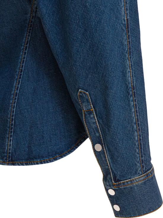 25FW 알라이아 데님 셔츠 AA9C0988D004B505 BLUE - ALAIA