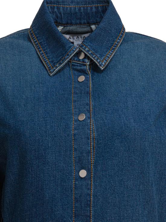 25FW 알라이아 데님 셔츠 AA9C0988D004B505 BLUE - ALAIA