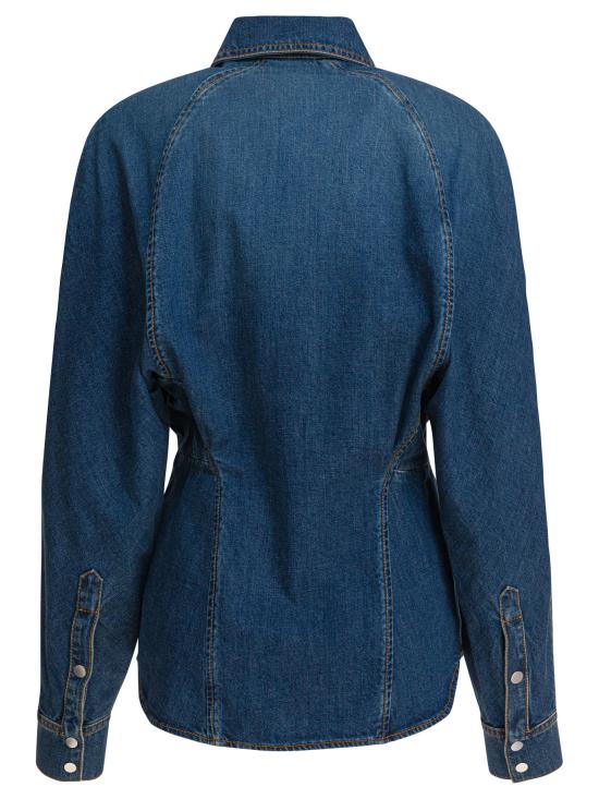 25FW 알라이아 데님 셔츠 AA9C0988D004B505 BLUE - ALAIA
