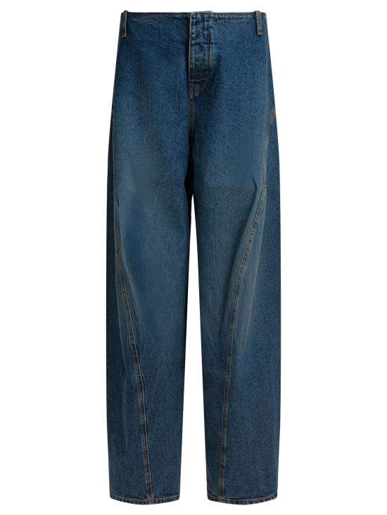 25FW 알라이아 데님 카고 진 AA9P1256D007B517 BLUE