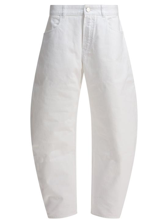 25FW 알라이아 스트레이트 팬츠 AA9P1215D002B000 WHITE