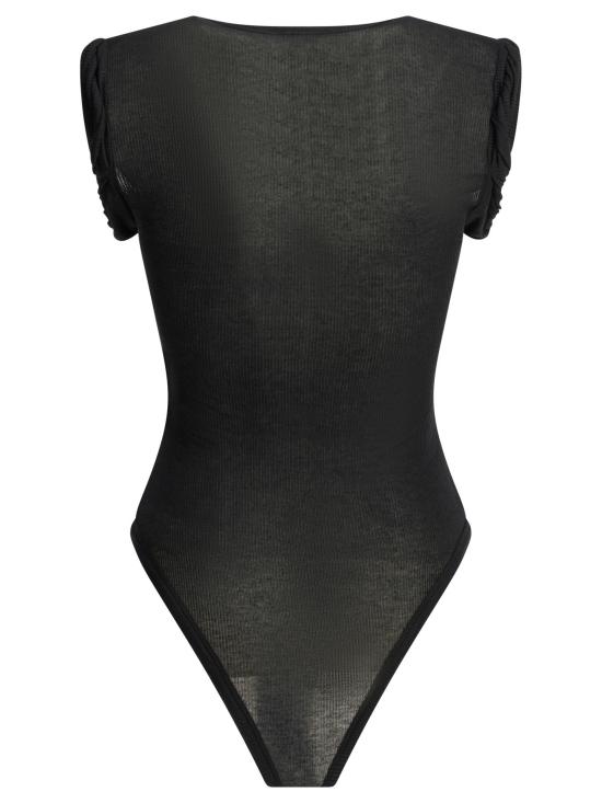 26SS 알라이아 바디수트 티셔츠 AA9B0460J101C999 BLACK - ALAIA