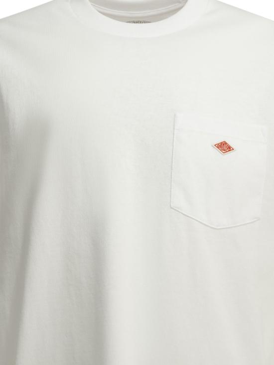 26SS 단톤 숏 슬리브 포켓 스트라이프 반팔 티셔츠 DTC0198TCBWHITE - DANTON