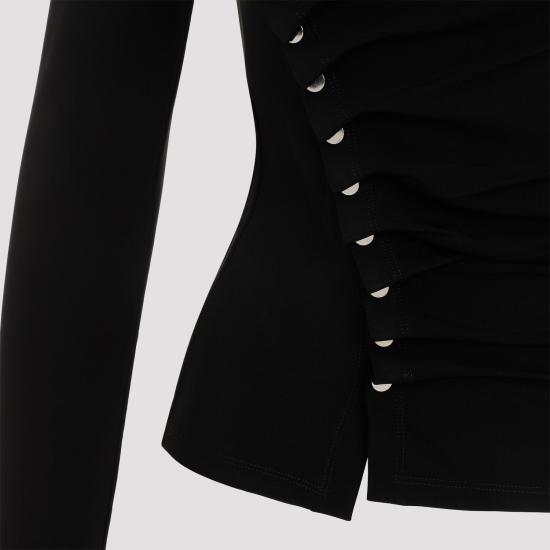 26SS 파코라반 긴팔 티셔츠 24AJTO708VI0386 P001 BLACK - PACO RABANNE